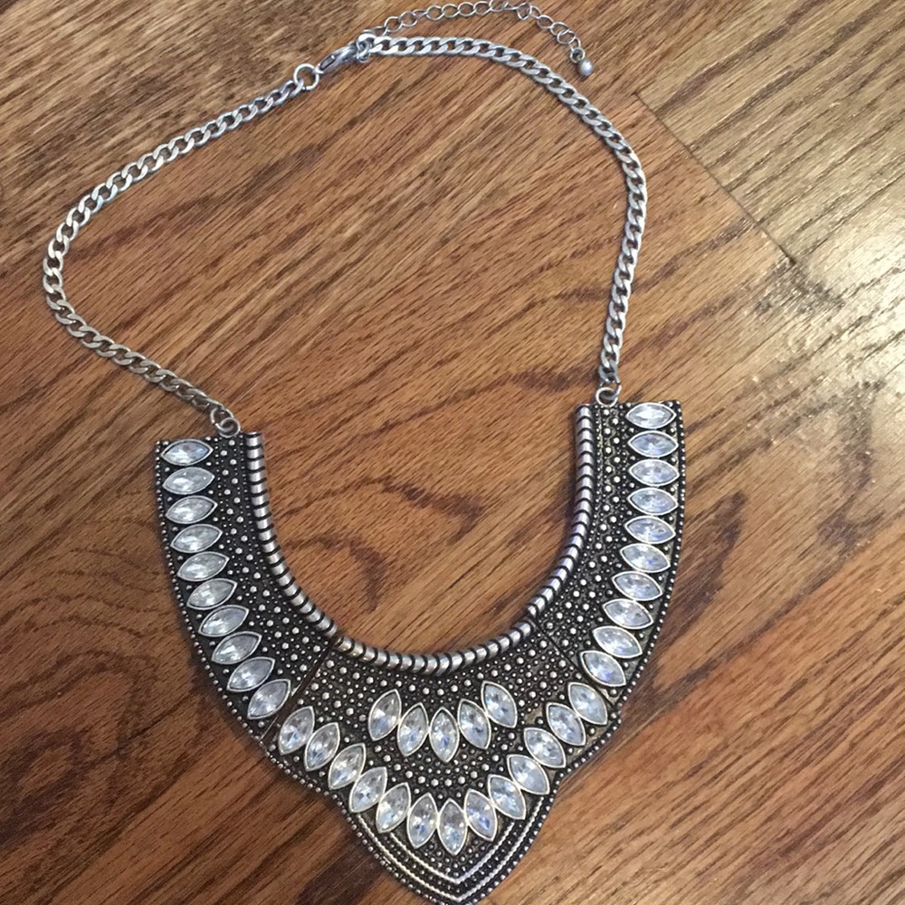 Silver plated Necklace with Gemstones
